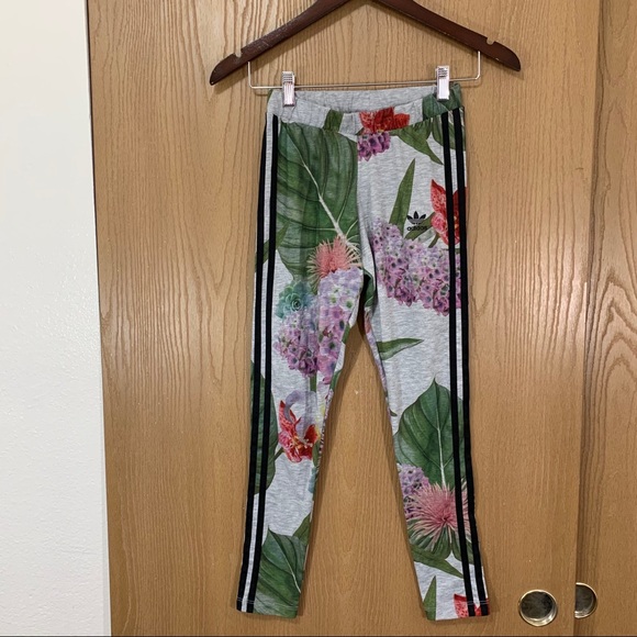 Adidas Original Leggings Botanical Floral Trefoil - Picture 2 of 9